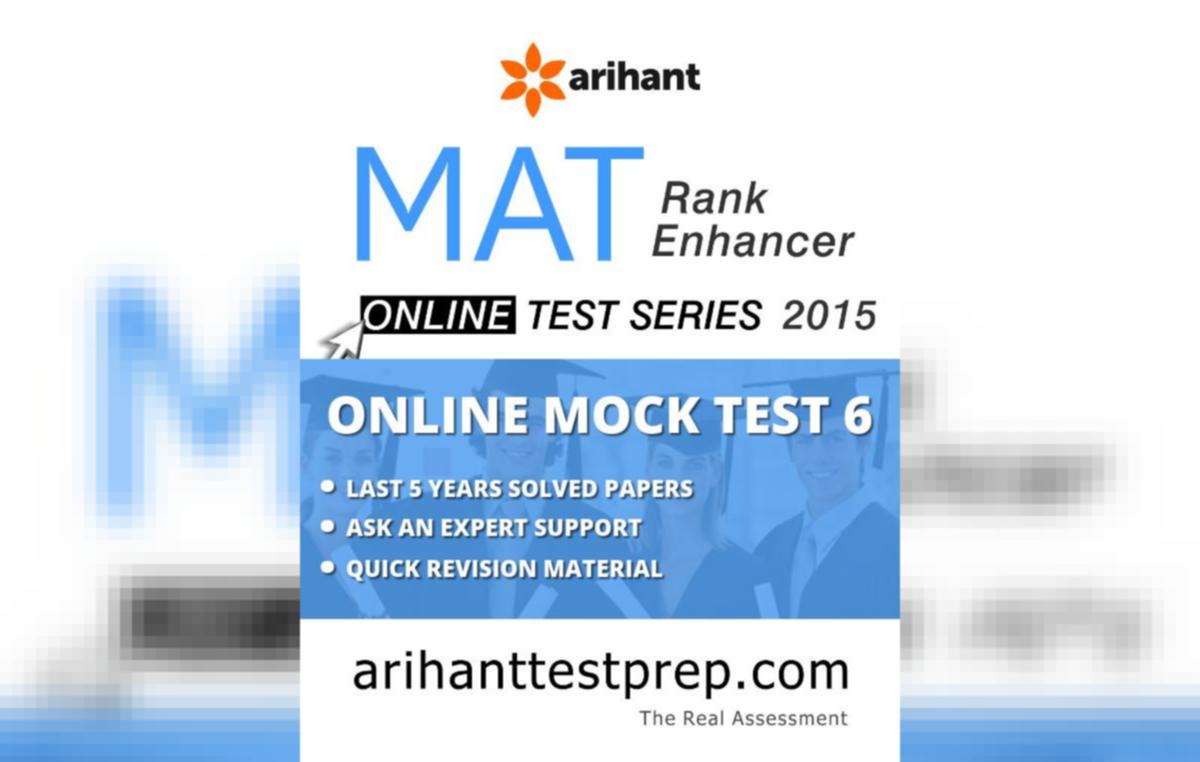 Mat Online Mock Test 6 Thu Jul 23 2015 Book In English By